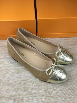 CHANEL Shallow mouth flat shoes Women--149